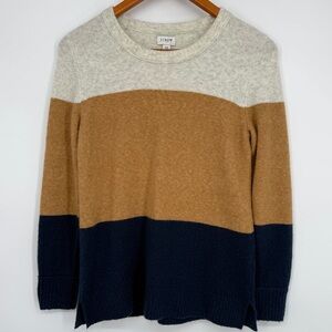 J. Crew Factory Colorblock Crewneck Sweater‎ Women's Size Extra Small